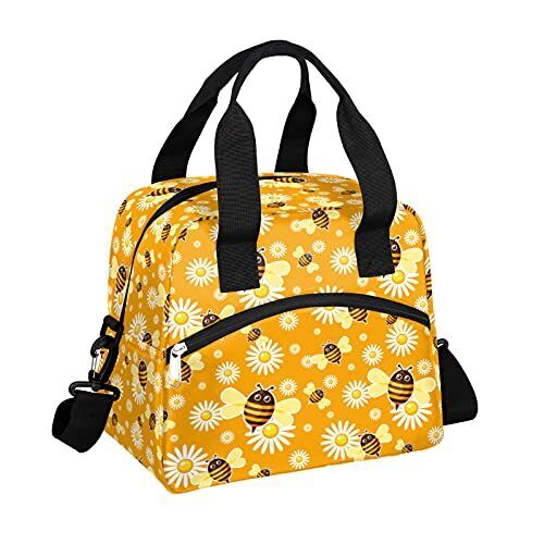 bee print lunch bag