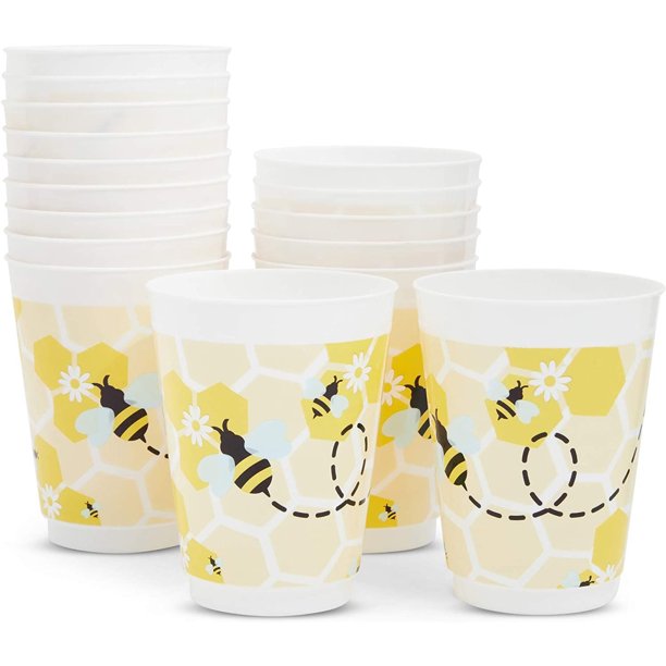 bee print party cups (16 ct)