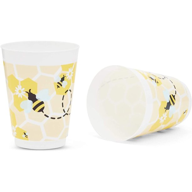 bee print party cups (16 ct)