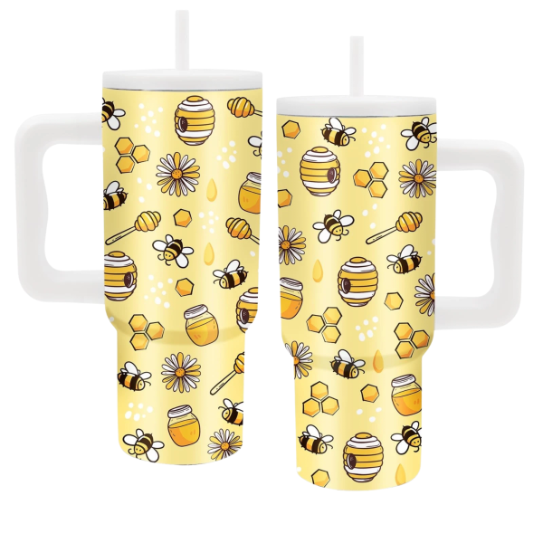 cute yellow bee tumbler 24oz