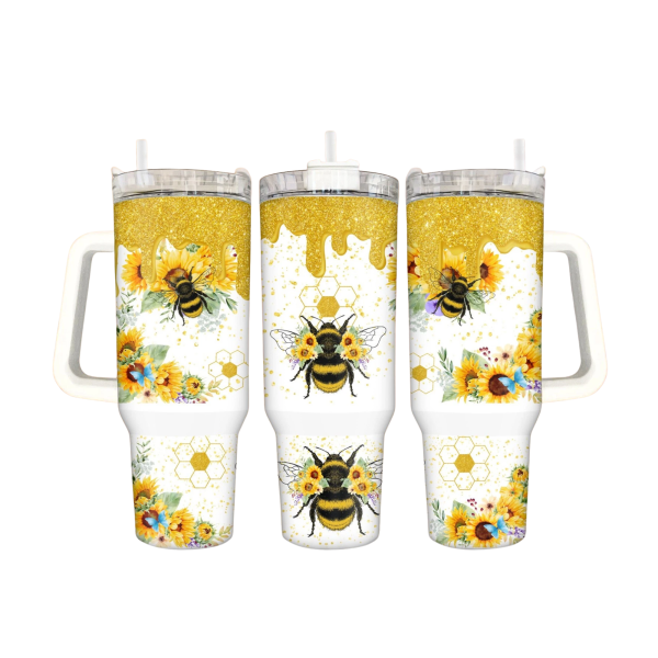 honey bee drip tumbler 40oz
