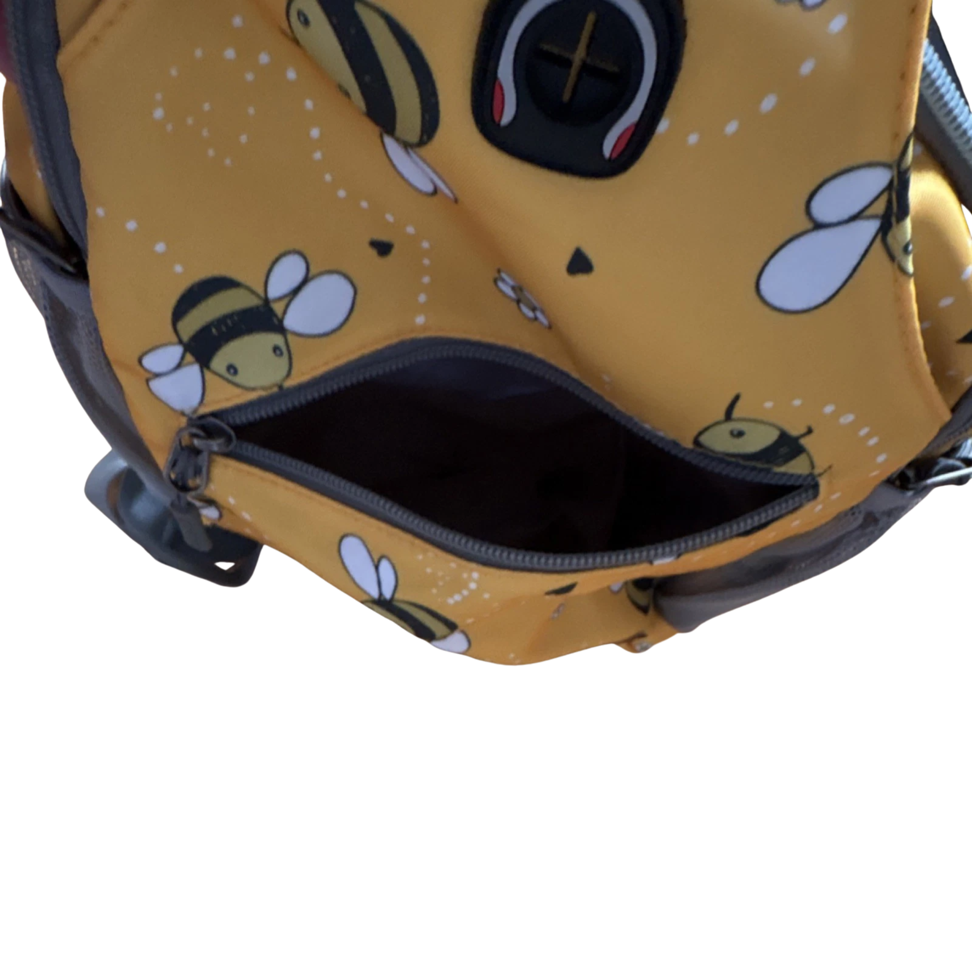 Yellow Bee Print Waist Pack with 3 Pockets - Image 5