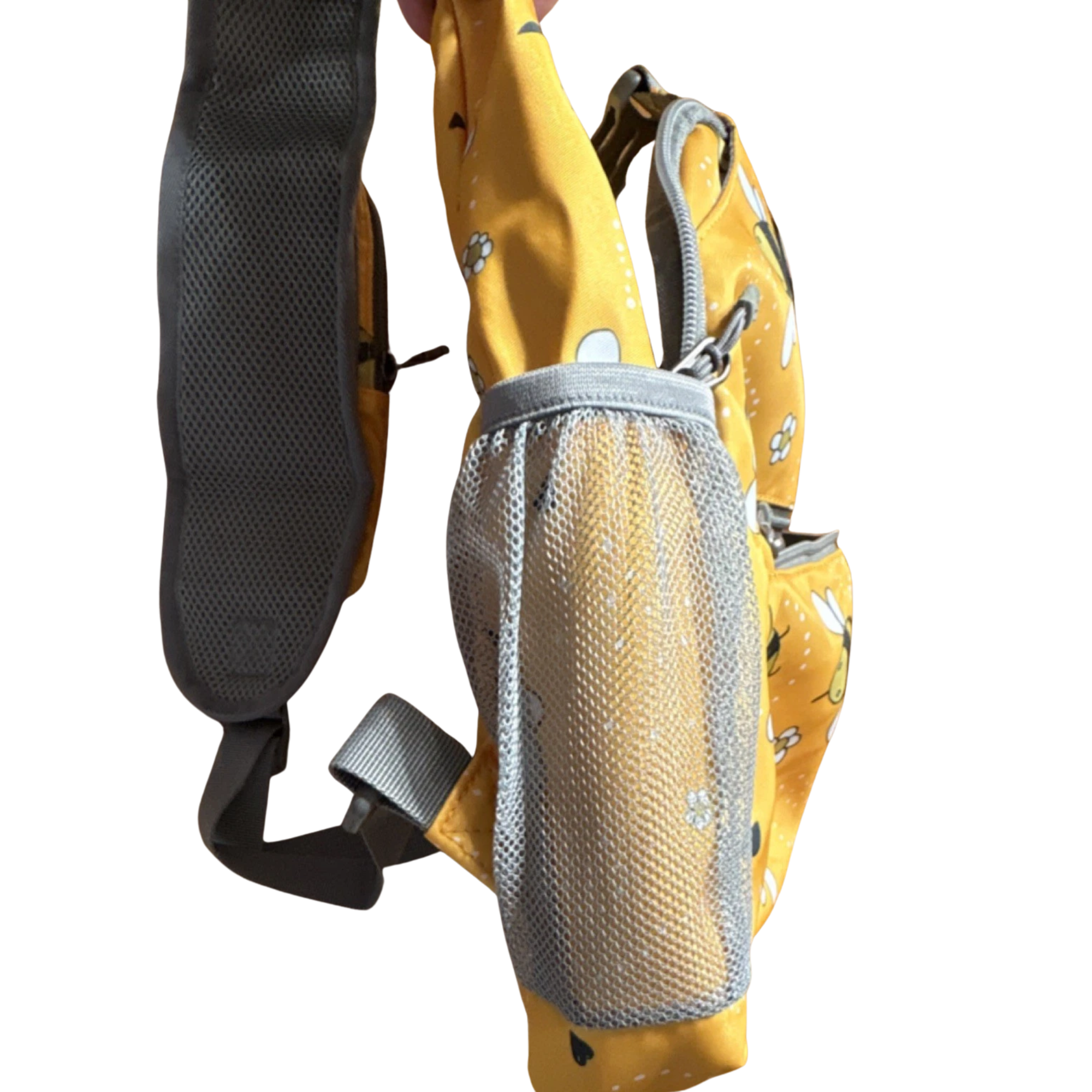 Yellow Bee Print Waist Pack with 3 Pockets - Image 4
