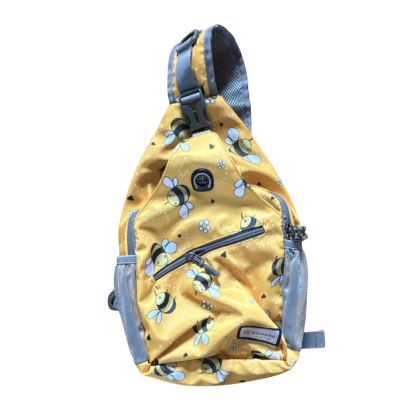 Yellow Bee Print Waist Pack with 3 Pockets
