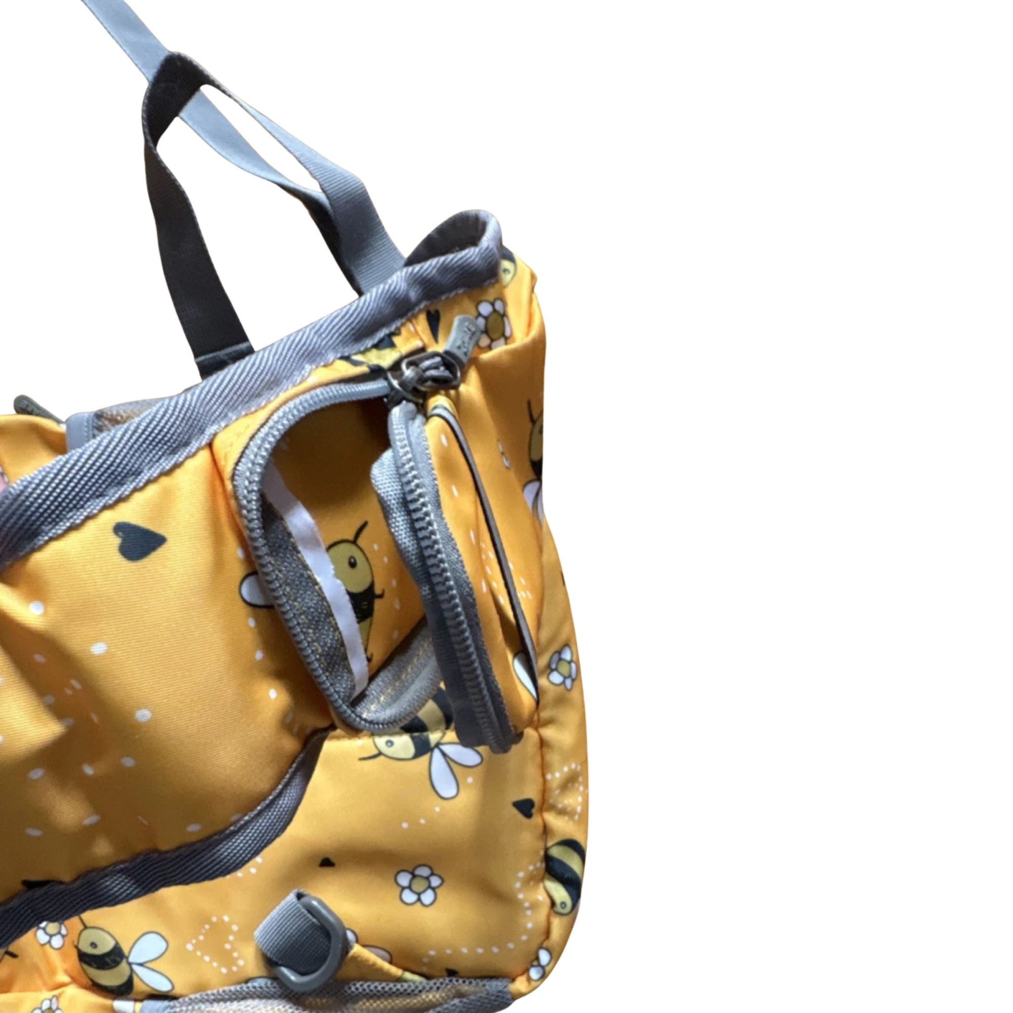 Yellow Bee Print Waist Pack with 3 Pockets - Image 3