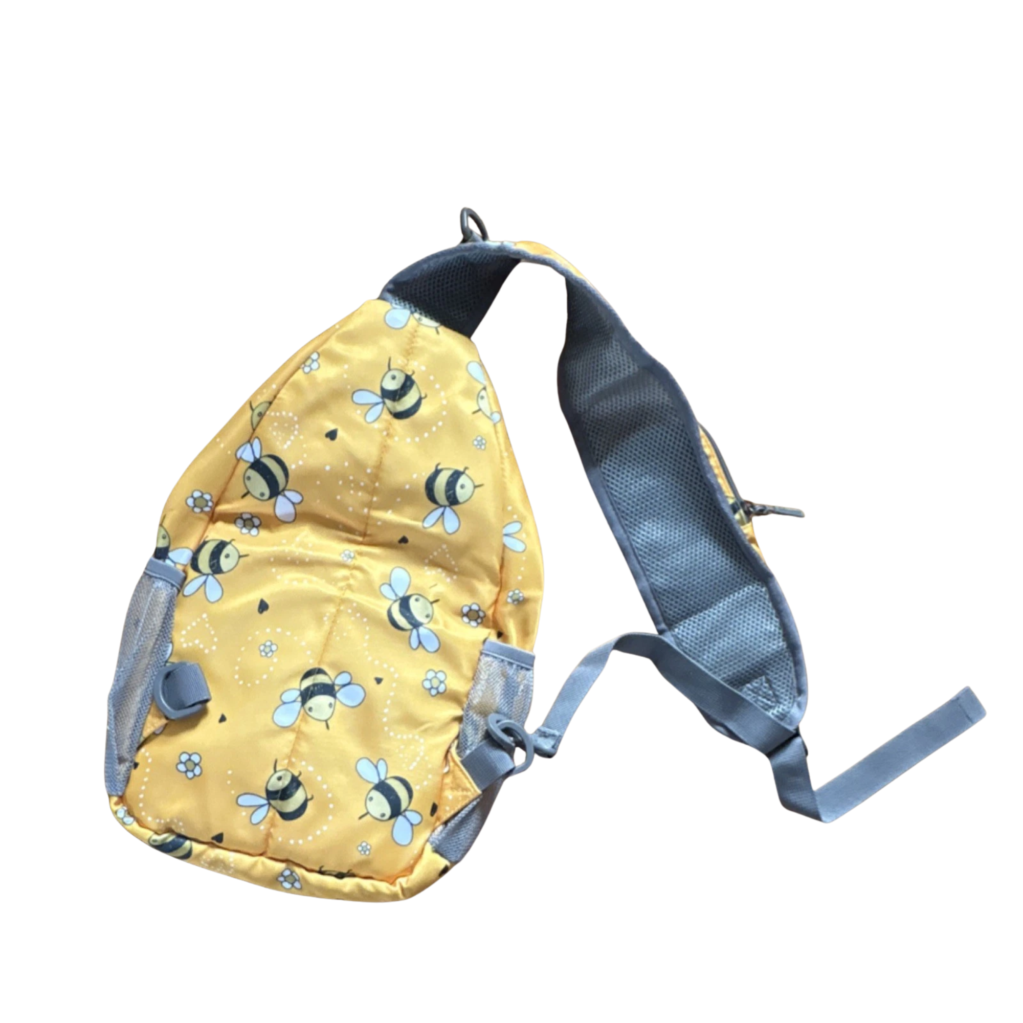 Yellow Bee Print Waist Pack with 3 Pockets - Image 7