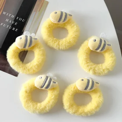 5-Piece Fluffy Bee Hairband Set