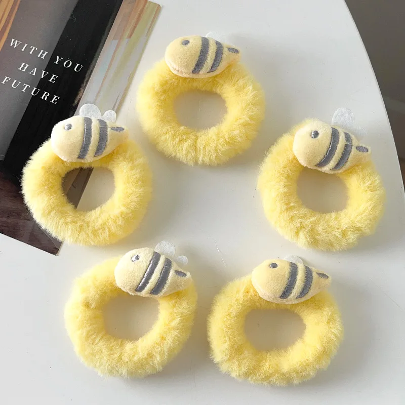 5-Piece Fluffy Bee Hairband Set